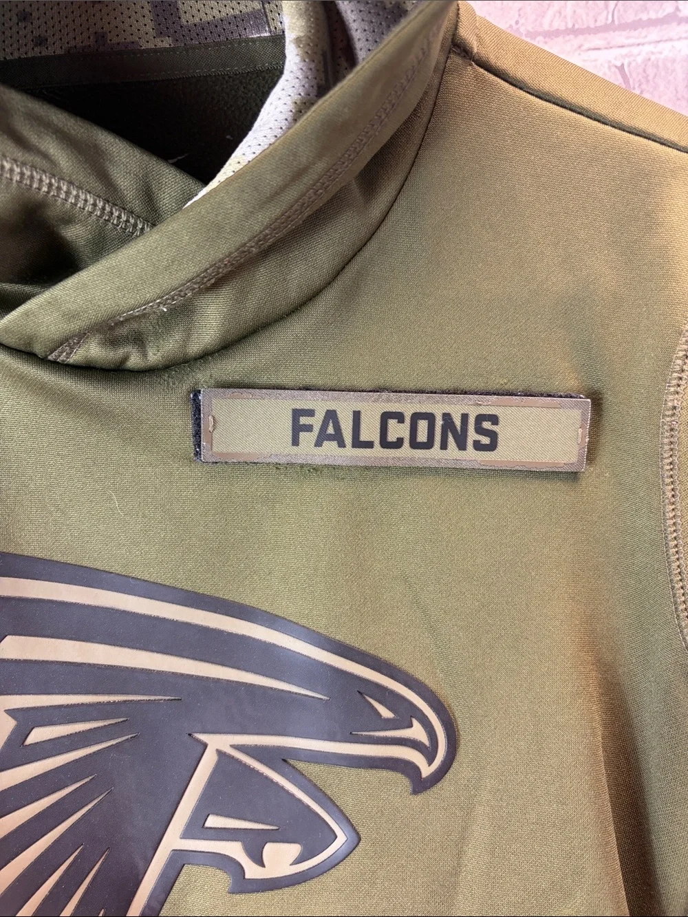 Nike Kids Olive Green Atlanta Falcons Hooded Puffer Jacket